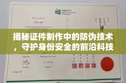 九寨沟揭秘证件制作中的防伪技术，守护身份安全的前沿科技