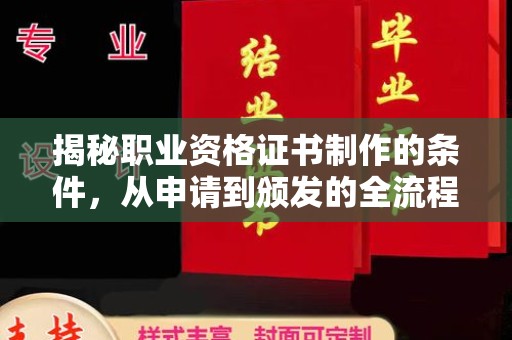 九寨沟揭秘职业资格证书制作的条件，从申请到颁发的全流程解析
