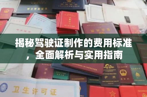 九寨沟揭秘驾驶证制作的费用标准，全面解析与实用指南