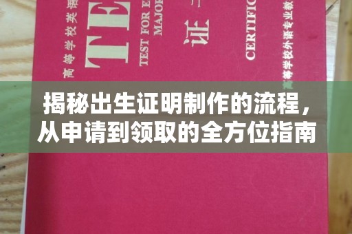 九寨沟揭秘出生证明制作的流程，从申请到领取的全方位指南